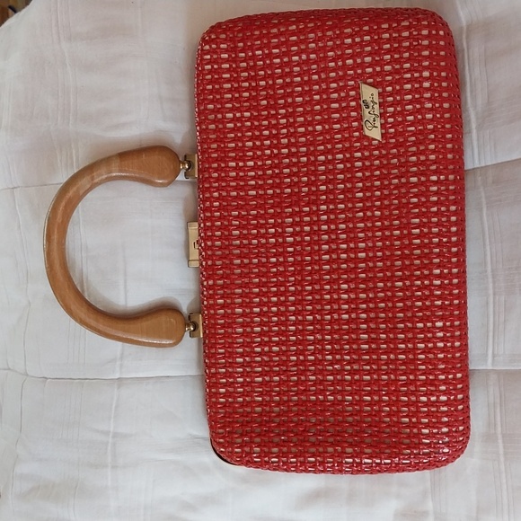 Pier Giorgio red wicker bag - Picture 1 of 15